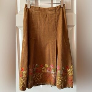 Oilily corduroy embroidered skirt